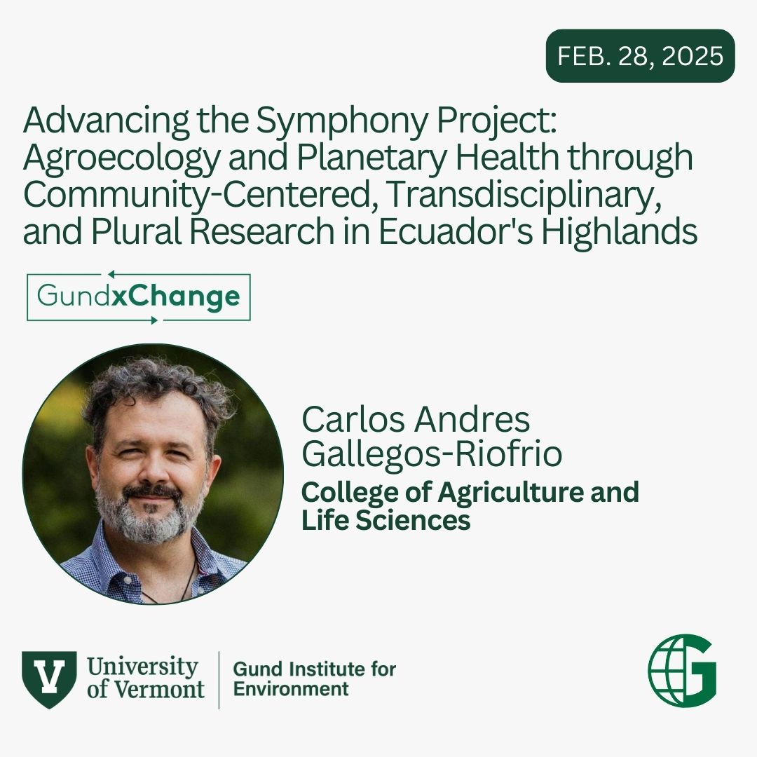 How do landscapes and human health intersect across rural to urban areas? How are human and ecosystem health related?

FRIDAY:Learn about a pilot study to understand these connections via their cultural, social &amp; behavioral influences.

🍕12-1,Farrell Hall go.uvm.edu/zupqf