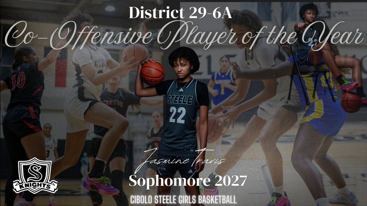 Steele Girls Bball (@slkbasketball) on Twitter photo Congratulations to our very own <a href="/jasmine_travis0/">Jasmine Travis</a>
for a Super, Sensational, Sophomore Season helping to get her team to the Final Four, and her accomplishments and being recognized for her hard work for the Steele Lady Knights! #SteeleLadyKnightsBasketball #KnightNation Congratulations to our very own <a href="/jasmine_travis0/">Jasmine Travis</a>
for a Super, Sensational, Sophomore Season helping to get her team to the Final Four, and her accomplishments and being recognized for her hard work for the Steele Lady Knights! #SteeleLadyKnightsBasketball #KnightNation