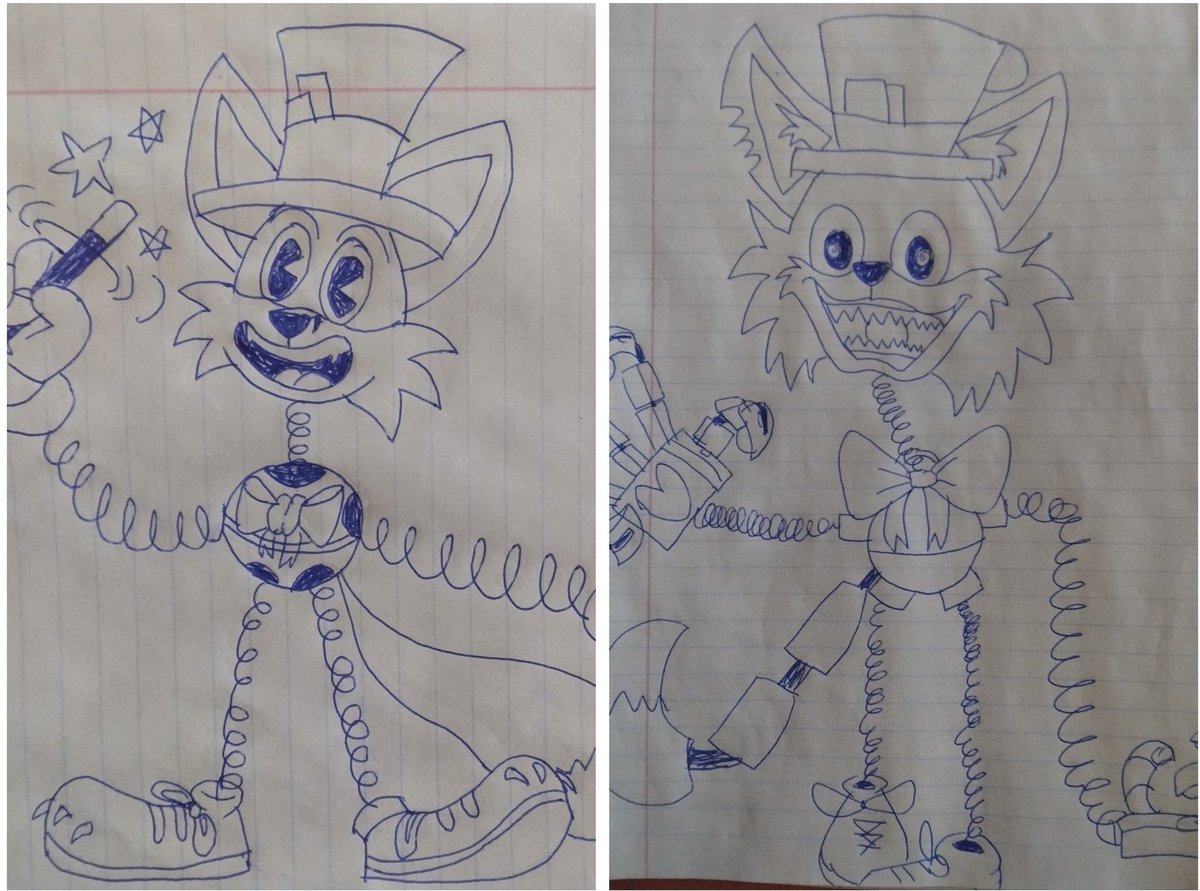 SonicisCool23's tweet photo. Frankie the Magician Fox &amp; Frankie the Monster Fox 🎩🦊🪄 
#findingfrankie #findingfrankieau #drawing #indiegames https://t.co/Q3aZHO5aSc