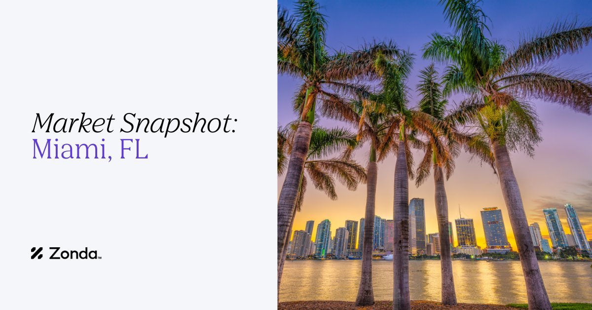 📈 Local Market Snapshot: Miami, FL

Miami stands as a top performer in employment metrics, ranking fifth nationally in nonfarm job growth, trailing only metros like Dallas and Houston. 

➡️ Get Zonda's complimentary Market Snapshots: bit.ly/3D8YOaa