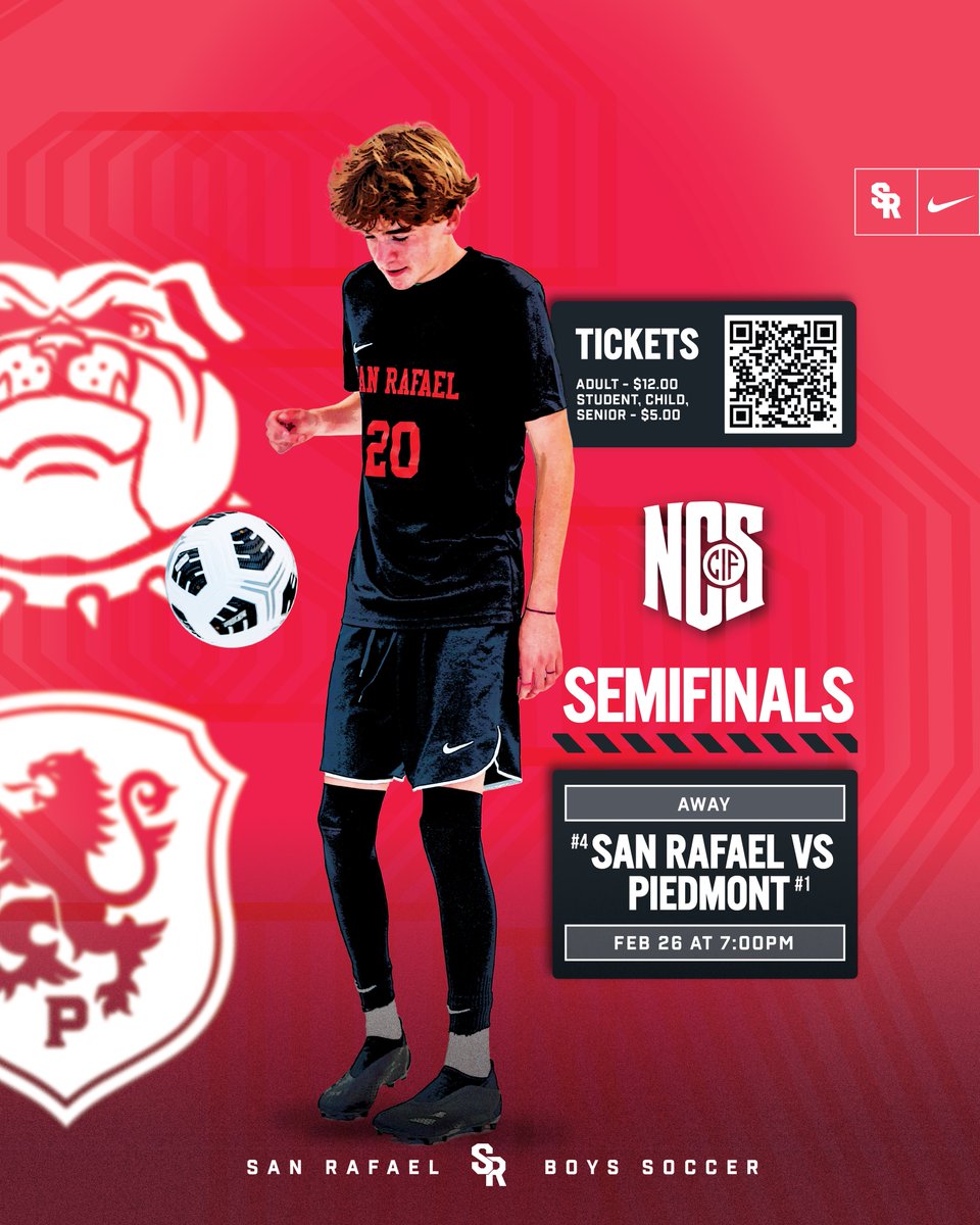 NCS Semifinals

The 4th seed Dawgs (9-11-3) travel to Witter Fields to face the top seeded Piedmont Highlanders (9-8-4) At 7:00pm for an opportunity to final in the section championships on Saturday!

<a href="/Sanrafaeldawgs/">San Rafael Athletics</a> <a href="/marinij_sports/">Marin IJ Sports</a>