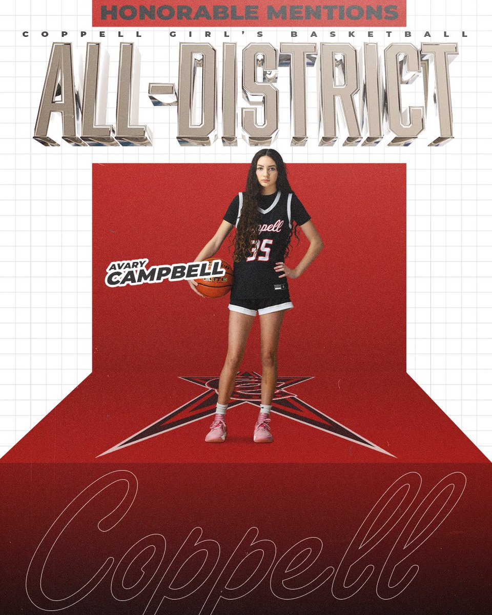 Congratulations to freshman Avary Campbell for her Honorable Mention All-District Selection. Being a point guard is not easy, let alone a freshman one, but you did it with grace and humility. Thank you for your commitment and hard work. We see you, Avary! ✨