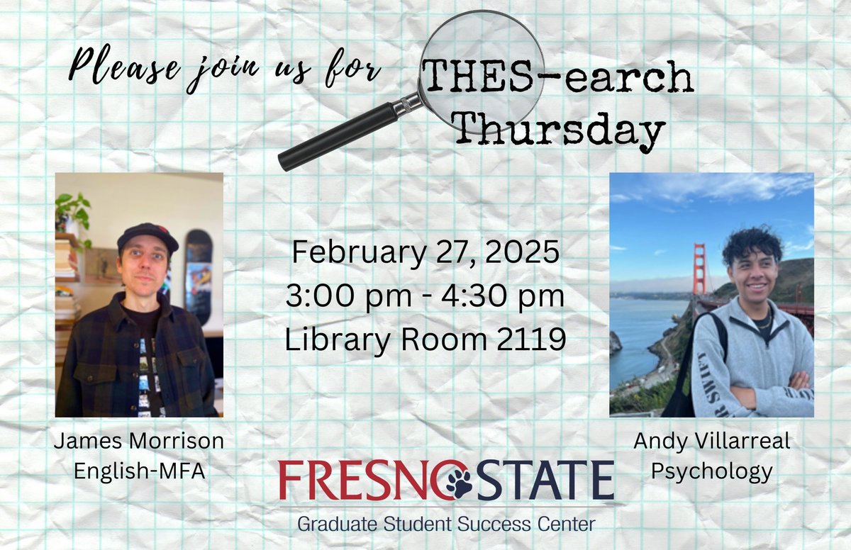 Tomorrow - don't miss it! Come hear some amazing research presentations!