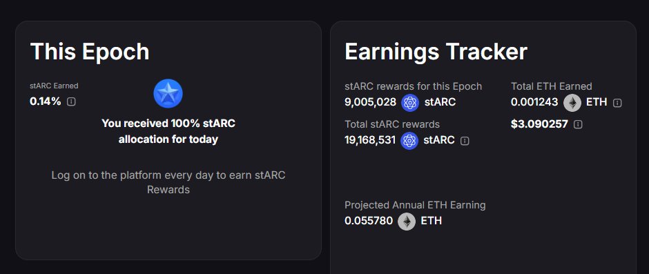 cryptotrader85's tweet image. I'm one of them 10,000 users &amp;amp; also enjoy earning stARC rewards for my efforts using @ARCreactorAI AI model.

Earn with $ARC is a no-brainer in my opinion as there is no other AI model out there that pays users for their data like ARC does.

No better time to start earning with…