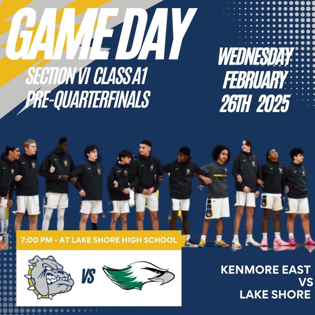 🚨🚨PLAYOFFS🚨🚨🚨

#Bulldogs hit the road on a #BusinessTrip, traveling to Lake Shore in round one of the playoffs❕

🏀Bulldogs
🆚
🏀Eagles

⏰ 7:00

📍Lake Shore High School
#FightLikeaDAWG #EverythingMatters

<a href="/wnyhoopmania/">wnyhoopmania</a> <a href="/centercourt42/">🏀centercourt🏀</a> <a href="/CoachesCorner23/">Coaches Corner 🎙</a> <a href="/WNYAthletics/">WNY Athletics</a>