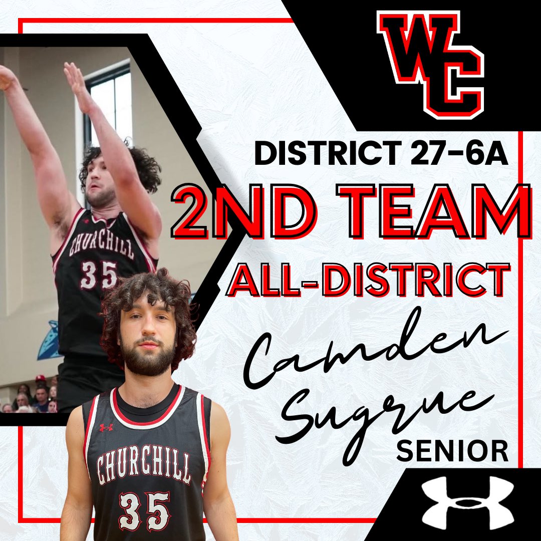 Congratulations to senior Camden Sugrue being named 27-6A 2nd Team All-District!

#Together