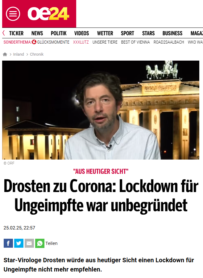 Nein, Herr <a href="/c_drosten/">Christian Drosten</a>,
er war schon aus damaliger Sicht unbegründet und Sie wussten das auch sehr genau!
 
Dies diente einzig und allein der Stigmatisierung und Ausgrenzung derer, die den mRNA-Dreck  - aus guten Gründen, wie nun inzwischen jeder weiß! - nicht wollten. 
Es war