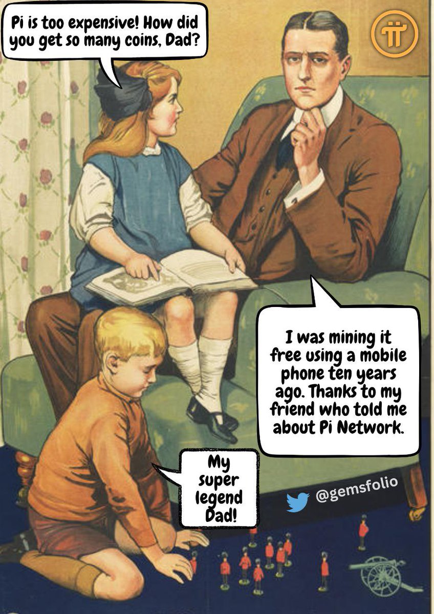 Web3DefiMe's tweet image. Believe it or not frens, but I’m able to visit my future self. Anyways, In 2030 I observed the most precious conversation with my kiddos. Here’s a depiction below. 
#PiNetwork  is generational. Do it for the kids! 
#Pioneers get it. 
$Pi with me
Chadwickray