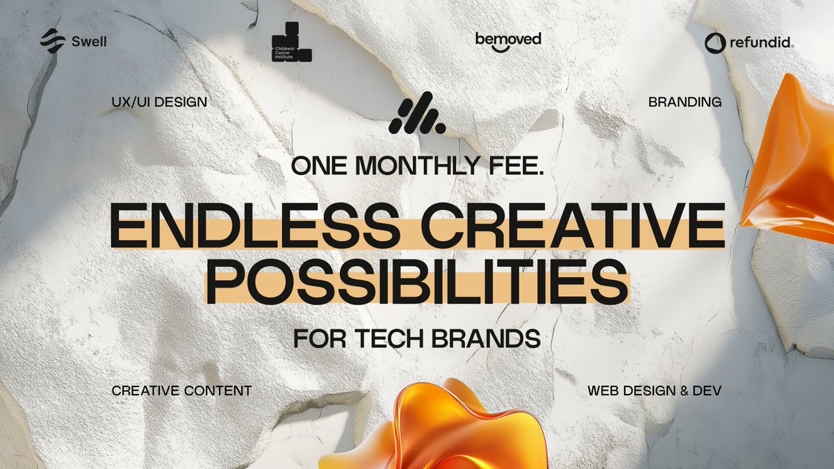 ONE MONTHLY FEE. ENDLESS CREATIVE POSSIBILITIES FOR TECH BRANDS.
🔥 Branding. 🎨 UI/UX Design. 🚀 Creative Content.
All in one seamless subscription. Let’s build something extraordinary.
#WeDiscover #CreativeSubscription #TechBranding #UIUX #DesignMatters