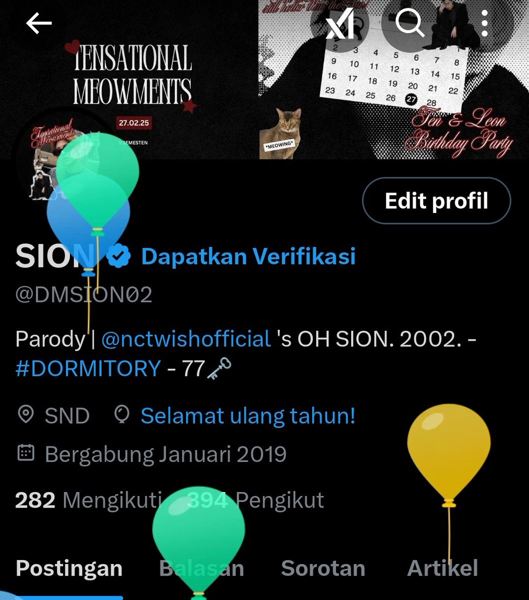 DMSION02's tweet image. Wkwkwkw. akunnya masih ada balon. 😂 masih settingan ten gege.