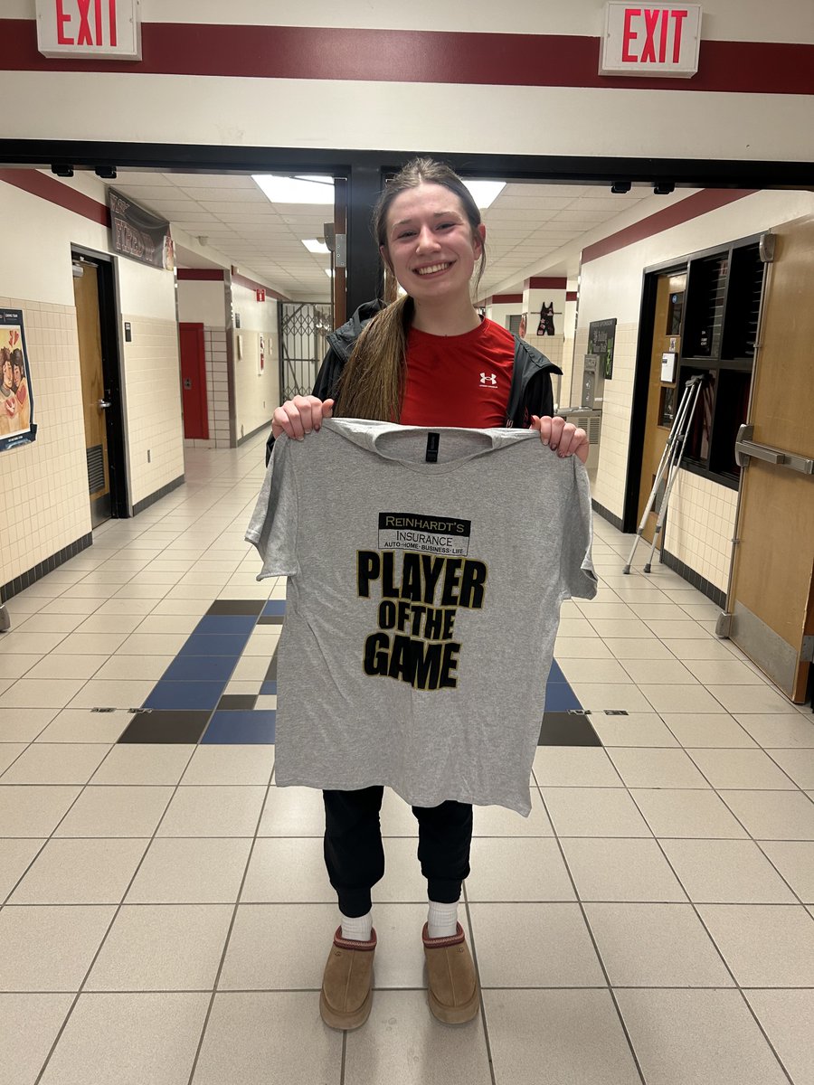 Three big time performances tonight by three big time players got the trio taking home <a href="/Reinhardts1904/">Reinhardt’s Insurance</a> POG Playoff T's!
Kennedy's Layke Fields with a monster game with 31 points and 18 rebounds
Lakeview's Kyndra Seddon was huge with with 18 points and 8 rebounds 
Madison