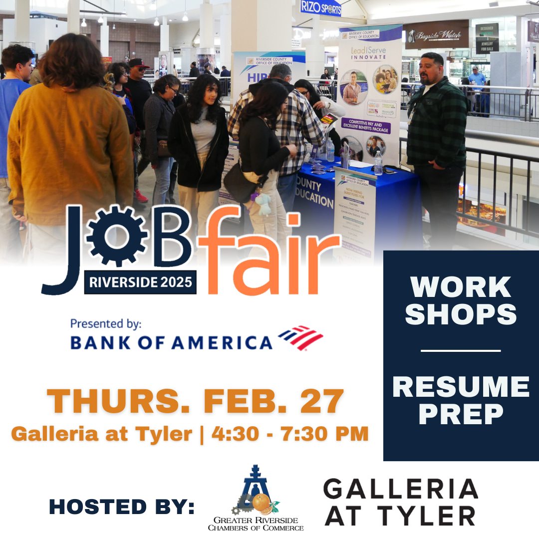 Riverside Public Utilities (RPU) (@rpunews) on Twitter photo STUDENTS & JOB SEEKERS: Meet with employers who are looking to hire YOU at this year's Riverside Job Fair hosted by <a href="/RivChamber/">Riverside Chamber</a>!
Stop by our booth to learn more about career opportunities here at RPU:
🗓️: Thursday, Feb 27
📍: 1299 Galleria at Tyler
⌚: 4:30pm - 7:00pm STUDENTS & JOB SEEKERS: Meet with employers who are looking to hire YOU at this year's Riverside Job Fair hosted by <a href="/RivChamber/">Riverside Chamber</a>!
Stop by our booth to learn more about career opportunities here at RPU:
🗓️: Thursday, Feb 27
📍: 1299 Galleria at Tyler
⌚: 4:30pm - 7:00pm