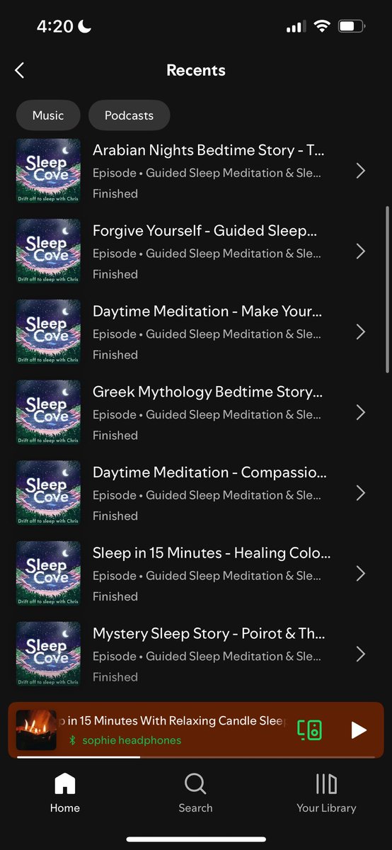 da_s0phy's tweet photo. fell asleep last night listening to a sleep meditation thing and woke up to discover i had also listened to all of these as well. never forget the bay of biscay https://t.co/CsUmu5Chk7