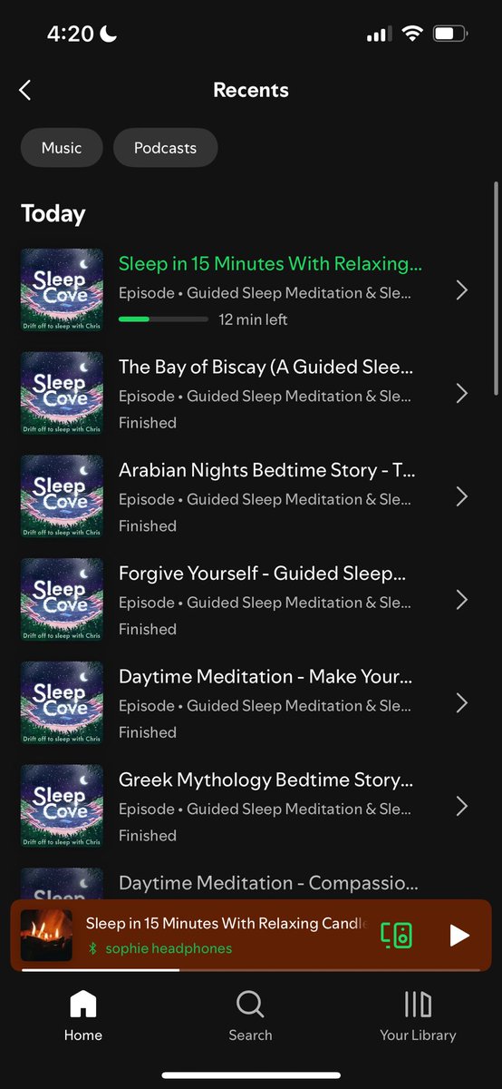 da_s0phy's tweet photo. fell asleep last night listening to a sleep meditation thing and woke up to discover i had also listened to all of these as well. never forget the bay of biscay https://t.co/CsUmu5Chk7