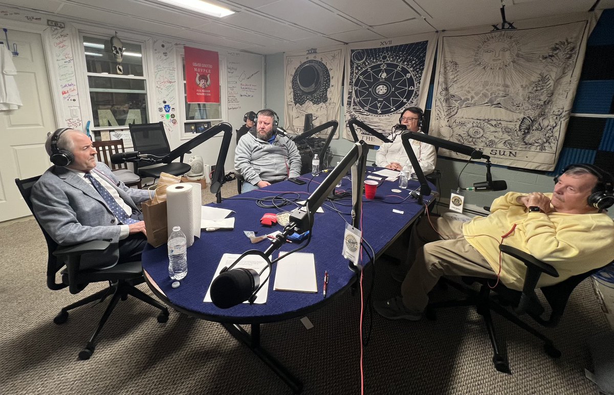 Recorded Episode 189 tonight with Guest Bro Larry A. Derr, Right Worshipful Master of Pennsylvania.  The good news is we all walked out with our dues cards intact!  Episode drops on Monday, March 3. #MasonicLitePodcast #PAGrandLodge #Freemasons #Freemasonry