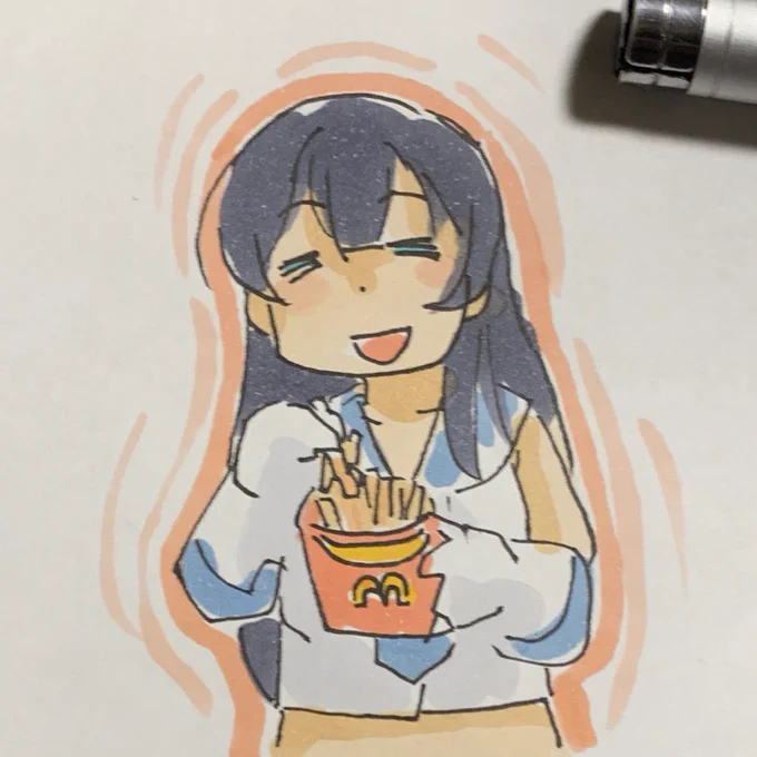 #このタグを見た人は黙って食べ物を持ったキャラを貼る 