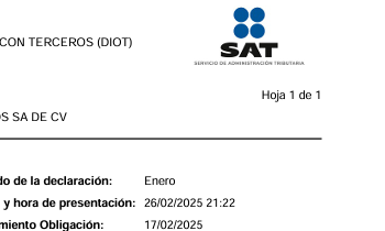 conta_tip's tweet photo. Hasta hoy 26 de febrero pasadas las 9 pm, pude presentar DIOT de forma manual, con cargabatch el problema persiste.

#comunicadosat
#diot2025
#contatips https://t.co/hwB4isFhq7