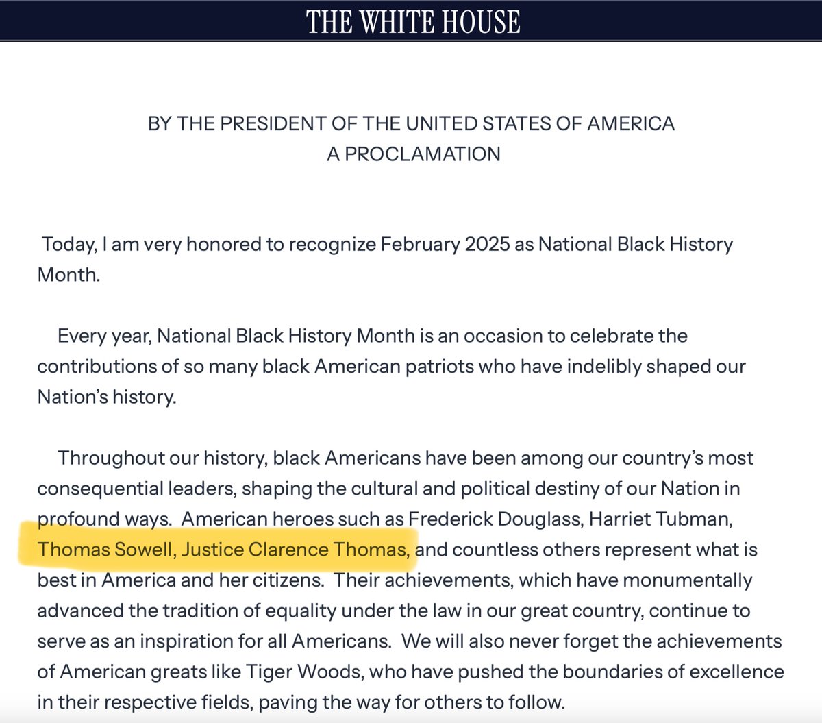 MarkPaoletta's tweet image. 🧵Thank you @realdonaldtrump for honoring American heroes and close friends Justice Clarence Thomas &amp;amp; Professor Thomas Sowell during Black History Month. Below are some books/films to learn more about the inspiring lives of these two patriots.