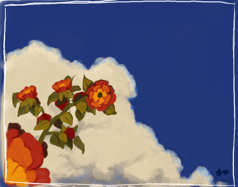 Little painting I've made in #drawpile that I'm quite happy with