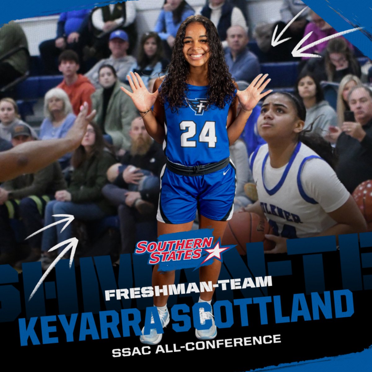 FaulknerATHL's tweet photo. Young but making BIG moves!

Two Lady Eagles bring home SSAC All-Conference awards. https://t.co/pFNjEI4CRc
