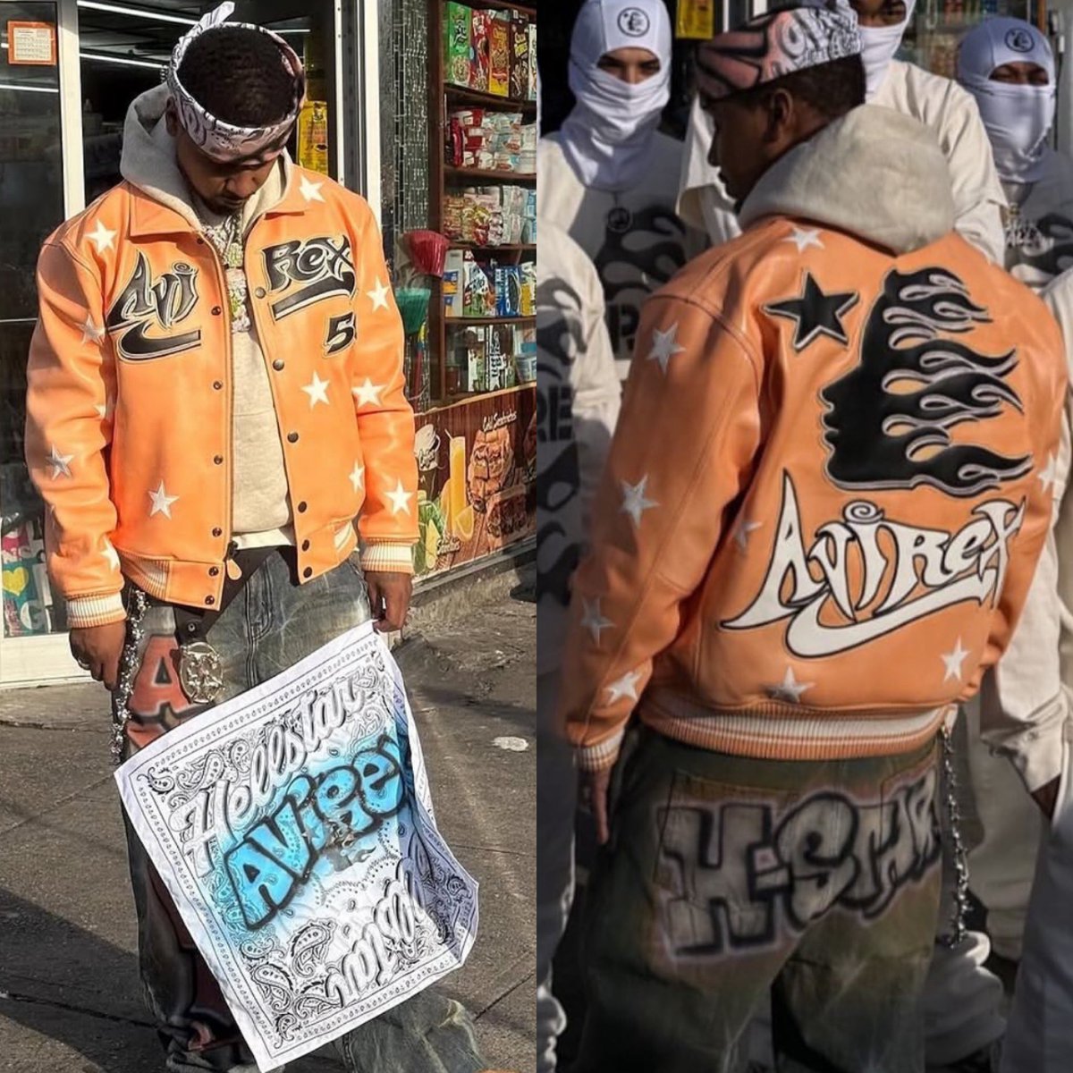 レア！DARE スタジャン JUELZ SANTANA Previews HELLSTAR x AVIREX Leather Jacket First Look