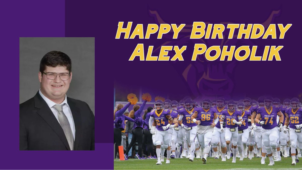 Maverick Football Scoop (@maverick_scoop) on Twitter photo We here <a href="/MinnStFootball/">Minnesota State Football</a> would love to wish <a href="/AlexPoholik/">Alex Poholik</a> a VERY HAPPY BIRTHDAY! We hope you have a Great Day! #MavFam 🤘🏽😈🎉🎂🥳 We here <a href="/MinnStFootball/">Minnesota State Football</a> would love to wish <a href="/AlexPoholik/">Alex Poholik</a> a VERY HAPPY BIRTHDAY! We hope you have a Great Day! #MavFam 🤘🏽😈🎉🎂🥳