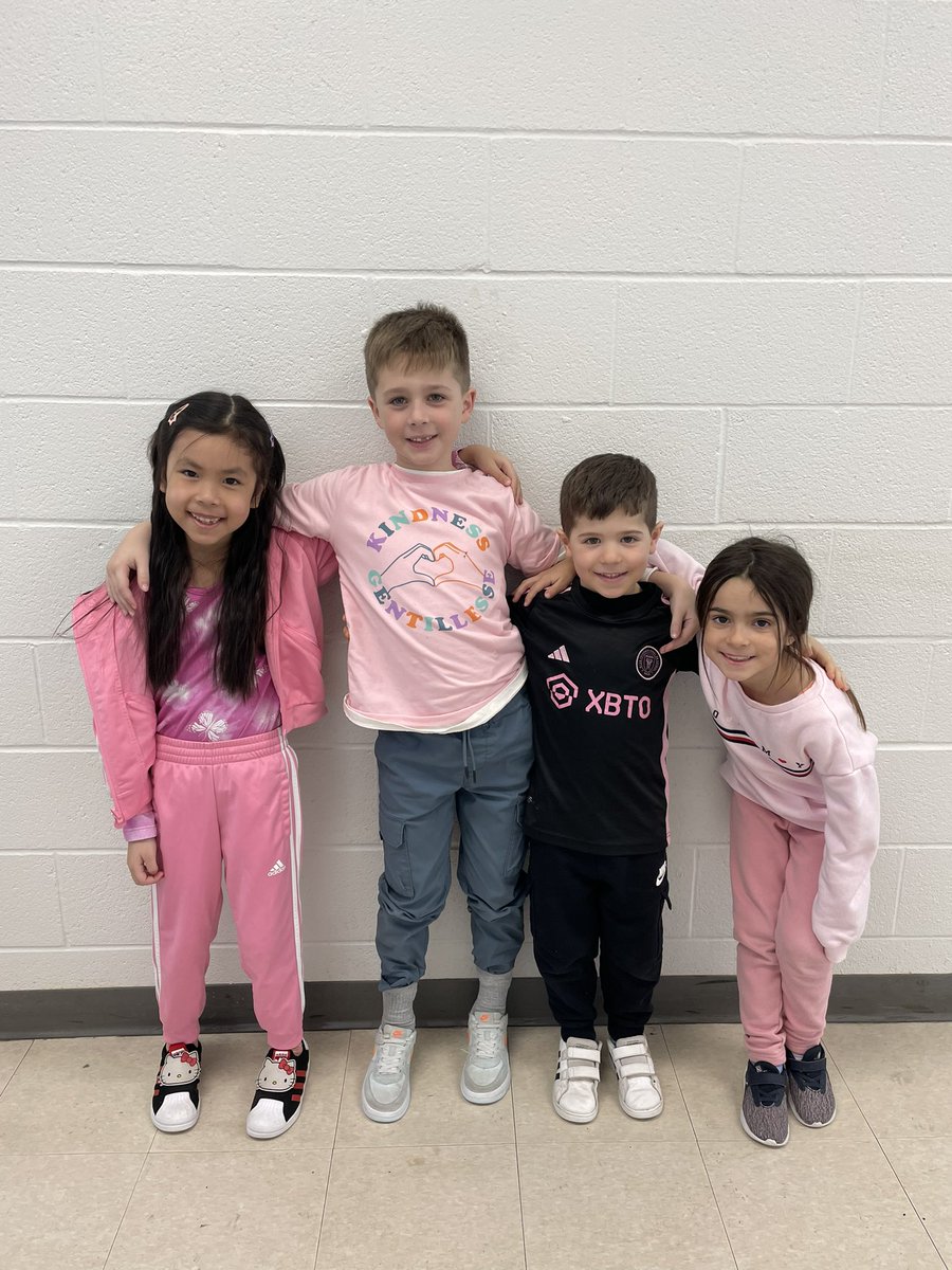 grace_maury's tweet photo. What better day for a Virtue assembly than Pink Shirt Day? Congrats to M for demonstrating the virtue of respect every day! Proud of all our friends who wore pink to raise awareness for anti-bullying 🩷🩷🩷 https://t.co/MO1KlcHbcV