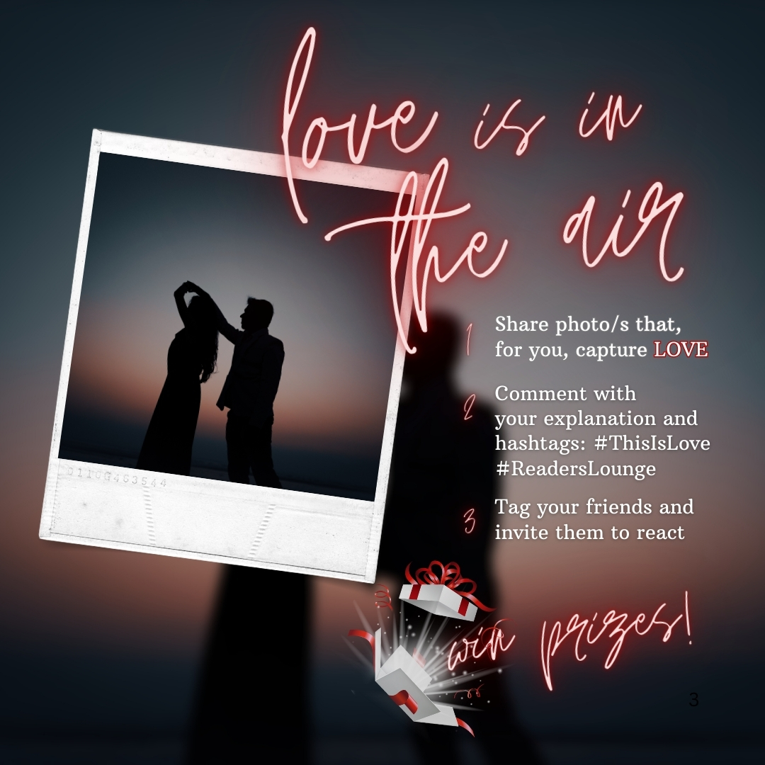 Giveaway Time! 🩶

Want an Amazon Gift Card?

Join my group: tinyurl.com/readerslounge
and join "Love is in the Air" to get your chance to win!

Showcase your photography skills
#amazongiftcard #Giveaway #writerslift #WriterCommunity