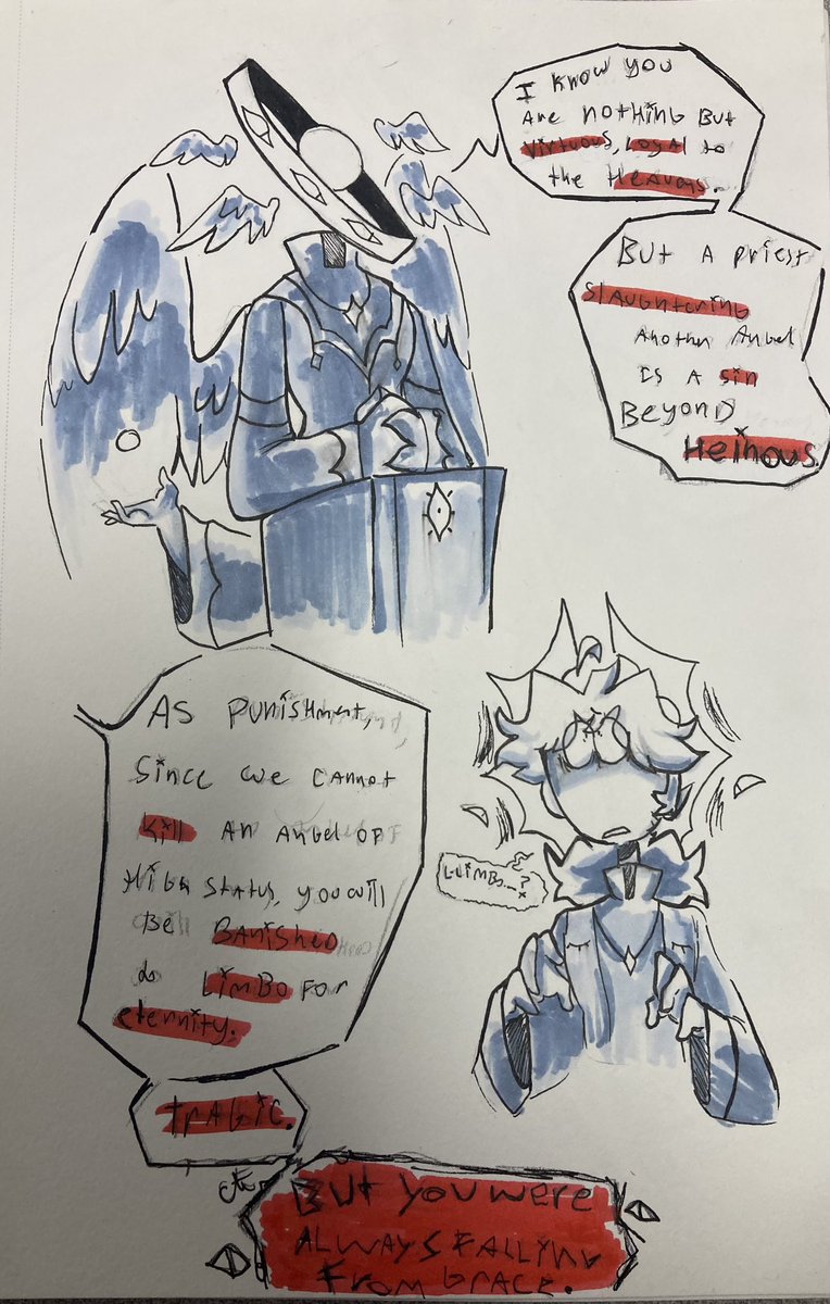 UnCaffChaos's tweet image. The fall from Grace pt2 (4/5) check comment for last panel 

#art #comic #characterdrawing #ocart