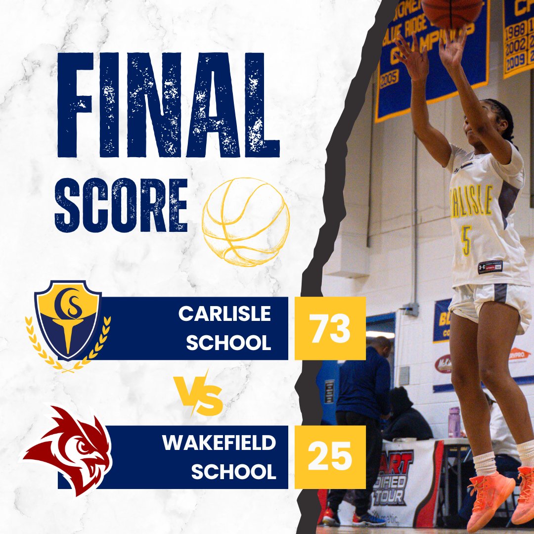 Our Lady Chiefs crushed it tonight with a 73-25 victory in the State Quarterfinals! 🔥💪 Way to go, ladies!

Next stop: State Semifinals on Friday! Keep up the hard work as you chase that THREE-PEAT! 🏆💙💛🏀

#CarlisleChiefs #ThreePeat #StateTournament #GoChiefs #carlisleschool