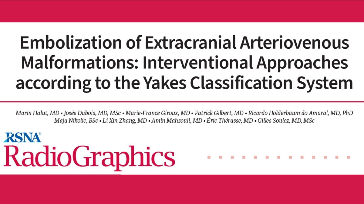 12/12 🔚 Thanks for following!
For more on AVM embolization, check out the full article link: bit.ly/419Jvpy
#IRad #AVM #Embolization #RGphx
<a href="/cookyscan1/">Cooky Menias</a> <a href="/RadG_Editor/">RadioGraphics_Editor</a> <a href="/RadioGraphics/">RadioGraphics</a> <a href="/gsoulez/">Gilles Soulez</a> <a href="/teachplaygrub/">Lea Alhilali, MD</a>