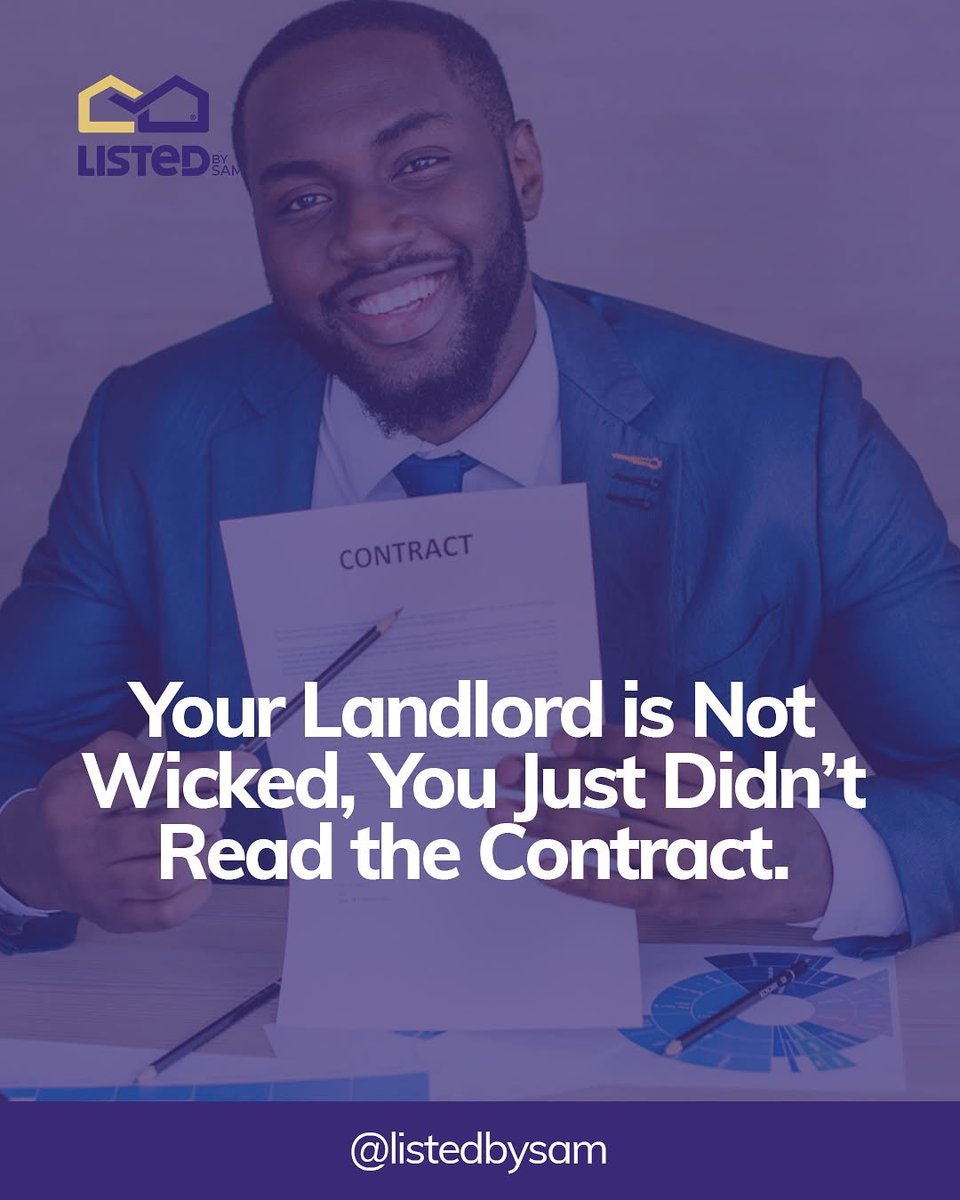 TheSamAJAYI's tweet photo. Stop letting surprises ruin your rental experience! 
Real estate is all about the details, and those small clauses can make a big difference. 

The key takeaway? Always read before you sign! It’s your best defense against unexpected costs and misunderstandings. 
Knowledge is po… https://t.co/Ik0YB5gogi