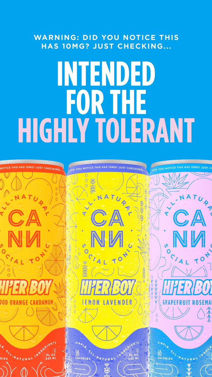 drinkcann's tweet photo. Attention all! But especially the bullies whining about Cann’s functional and sessionable dosages in our comments. You win! The 10mg Cann is now available as part of an early and limited drop, and its name is HI’ER BOY! —> https://t.co/CTwO6QMAwd https://t.co/T9jIpliTZF