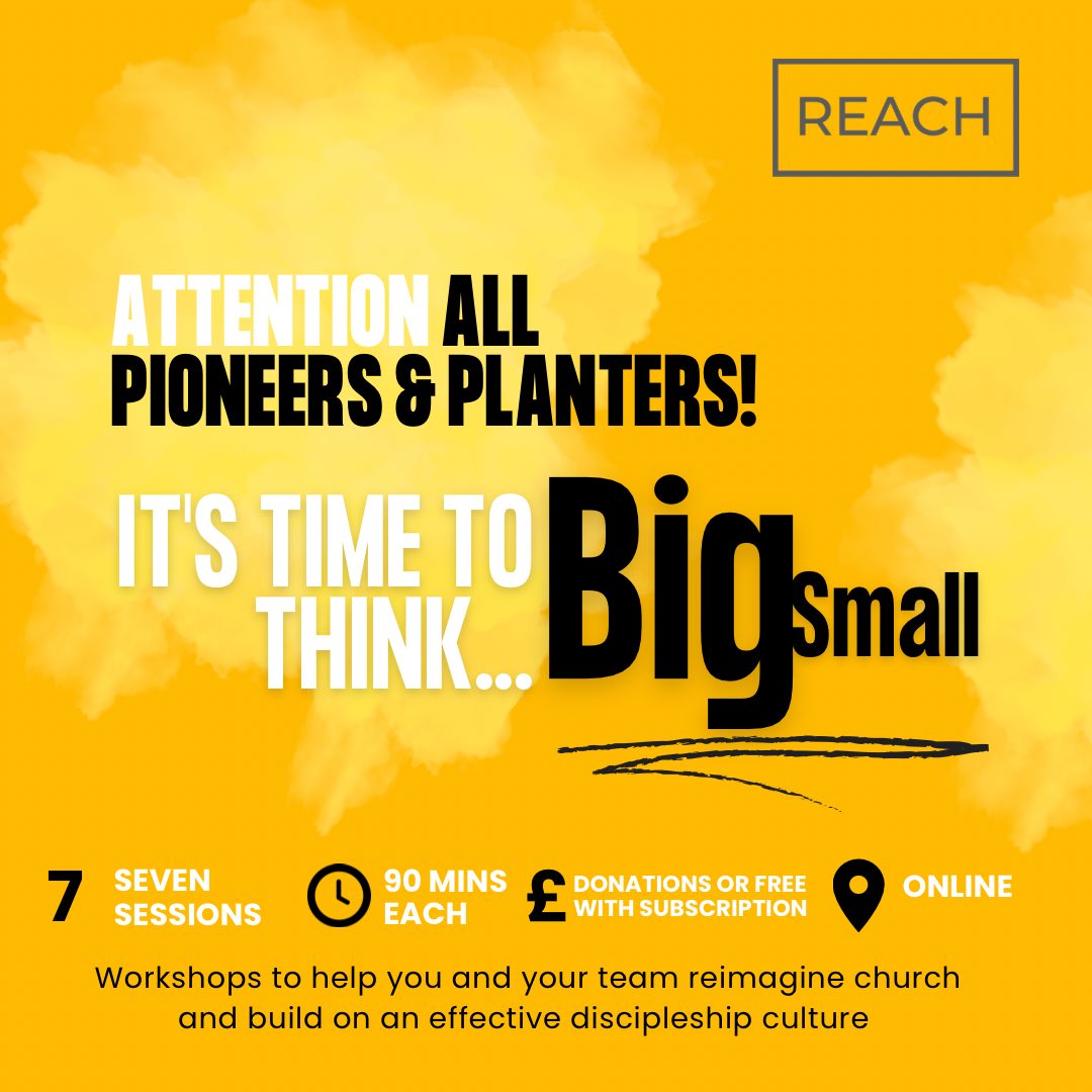 reachlondon.org/events/bigsmal… 
New Learning Community for Missional Communities and Micro Church planters.