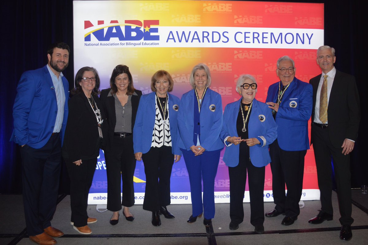 Still not over WIDA’s Margo Gottlieb being inducted into the Multilingual Education Hall of Fame. Here she is at the inaugural induction ceremony at #NABE2025 with some of the other inductees. 

Read more: wida.wisc.edu/news/margo-got…