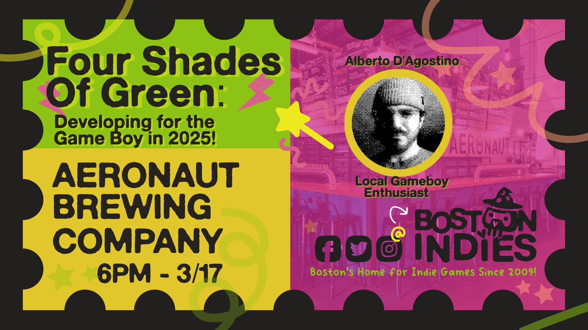 1 week out from Alberto's talk on modern day gameboy development 👀👀👀 Talk gameboys and grab some drinks!

meetup.com/bostongamedev/…