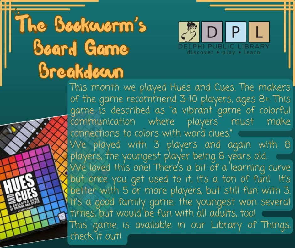 Did you know that we have several games to check-out? Come pick one out to play this weekend!