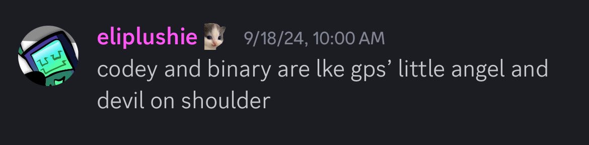 elisplushies's tweet image. I PREDICTED BINARY SO HARD BU THE WAY THATS BASICALLY MY OC