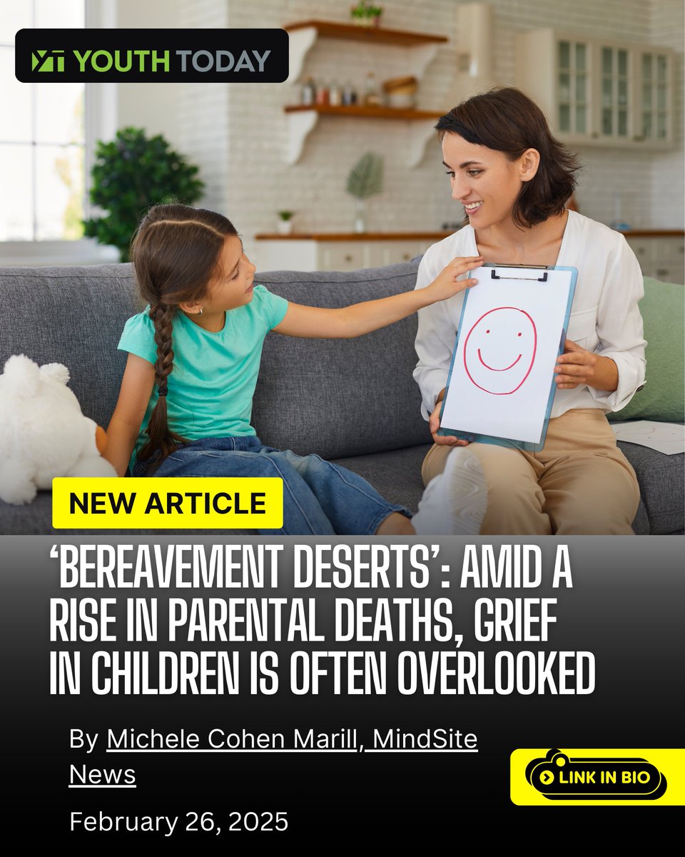 "Children’s grief is poignant and full of questions we may find difficult. As Dr. David Schonfeld from Children's Hospital Los Angeles reminds us, avoidance halts the process. 'You can’t cope with something you don’t talk about or understand.' 

youthtoday.org/2025/02/bereav…