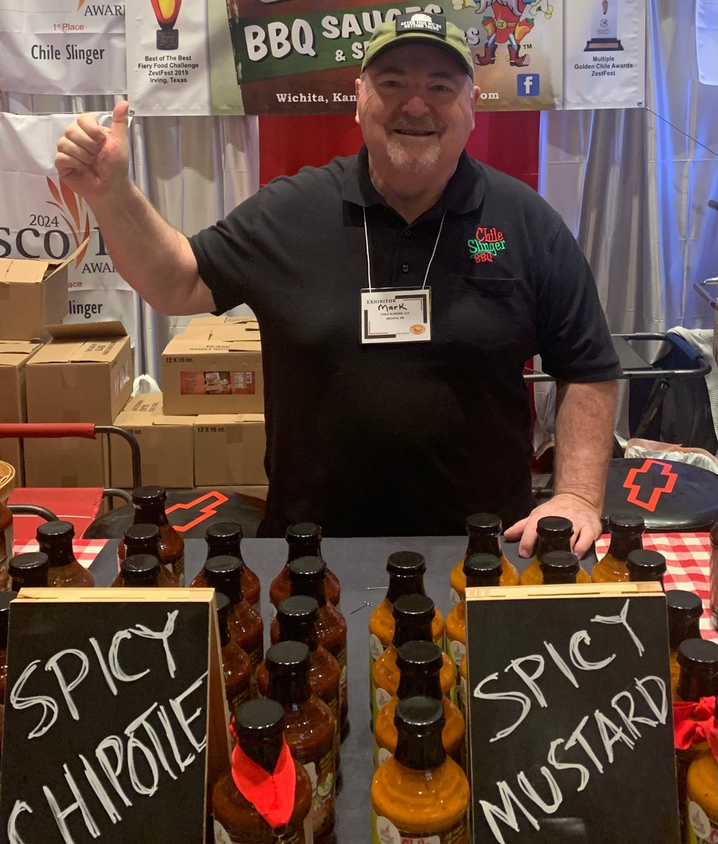 Chile Slinger BBQ Sauce has an award-winning spice level for everyone! All five sauces, which are all-natural, gluten-free sauces are made without corn syrup, won a 2025 Scovie, with the Chipotle, Habanero and Trinidad Scorpion each taking first place.

Find them at Booth #512