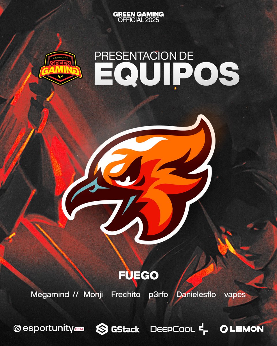 🟥 No juegues con fuego porque te puedes quemar... 🔥

Bienvenido <a href="/fuegocw/">Fuego</a> a la Liga Norte // Representando 🇨🇴

🔫Roster FUE:
🇨🇴 <a href="/MonjiVAL/">Monji</a>
🇨🇴 <a href="/Frechitek/">Frechito</a>
🇨🇴 @p3rfo_val
🇨🇴 @Danielesflo
🇨🇴 <a href="/vapesfps/">vapes</a>

Suplente:
🇨🇴 <a href="/Wooz1n/">Wooz</a>

Coach:
🇨🇴 <a href="/megamaindo/">megamind</a>
🇨🇴 <a href="/66soren/">F/A soren</a>