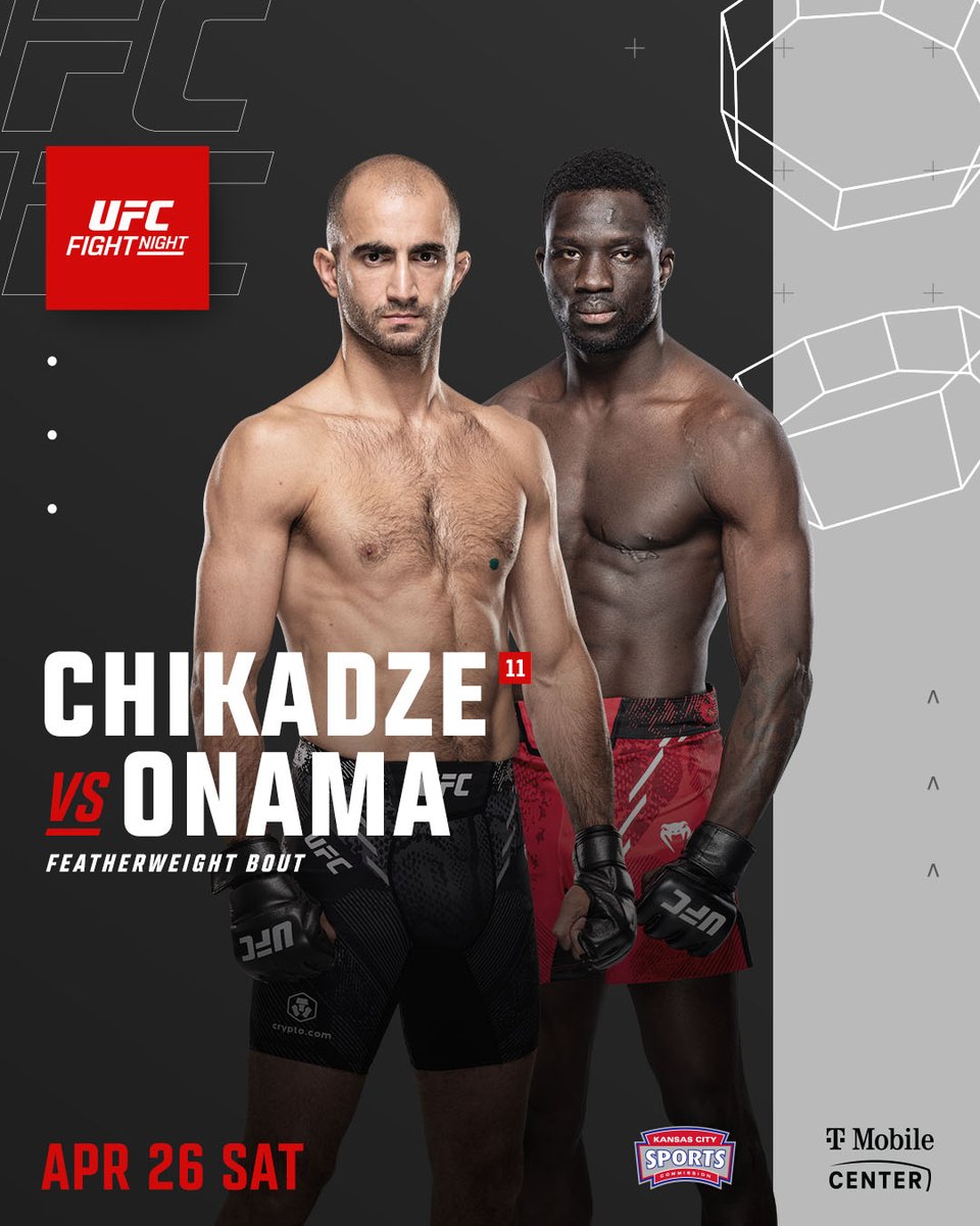 ufc's tweet image. Bringing some BANGERS to #UFCKansasCity 😤