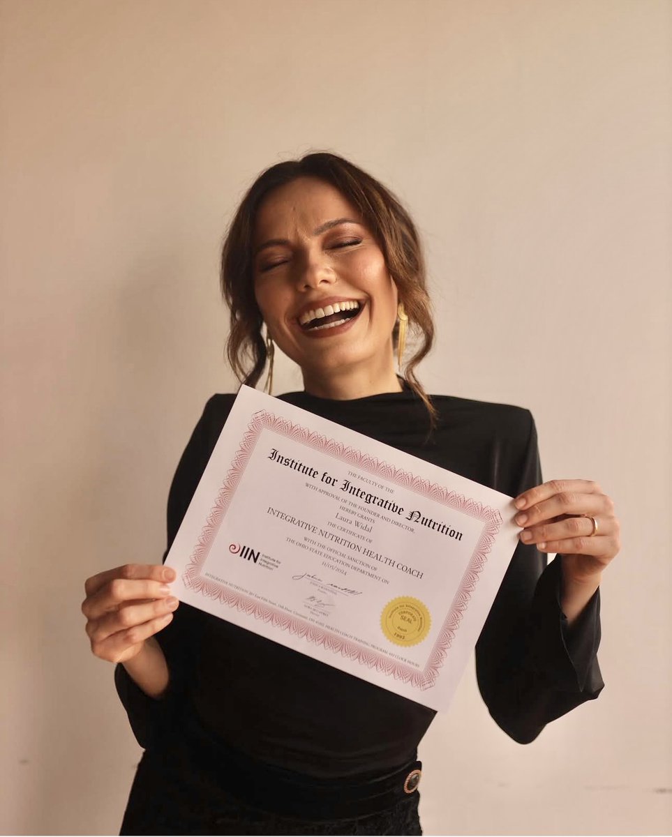 "After a year of studying health and wellness, I am now a Certified Health Coach from the Institute for Integrative Nutrition. 🎓 " - Laura Widal