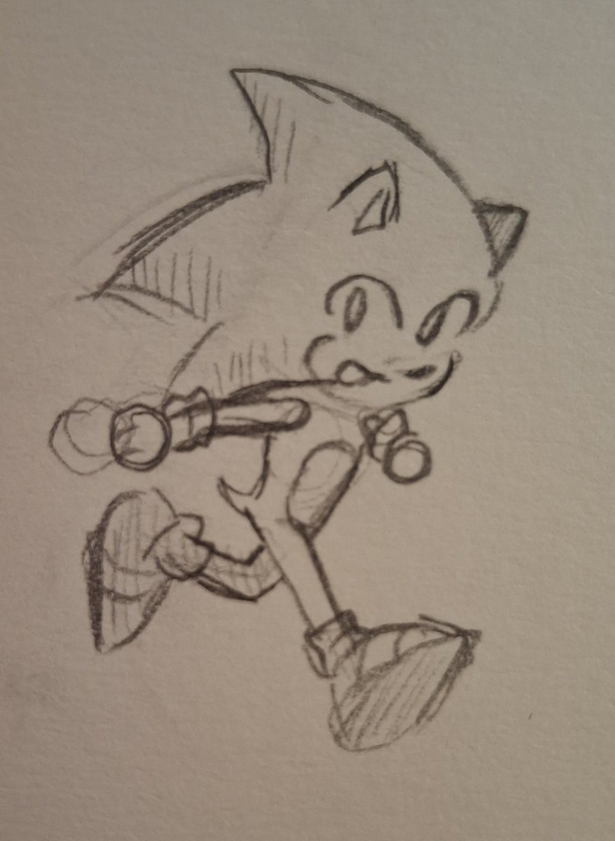 Possibly_Flo's tweet photo. Silly doodle I like #SonicTheHedgehog https://t.co/y4B5JwN5ew