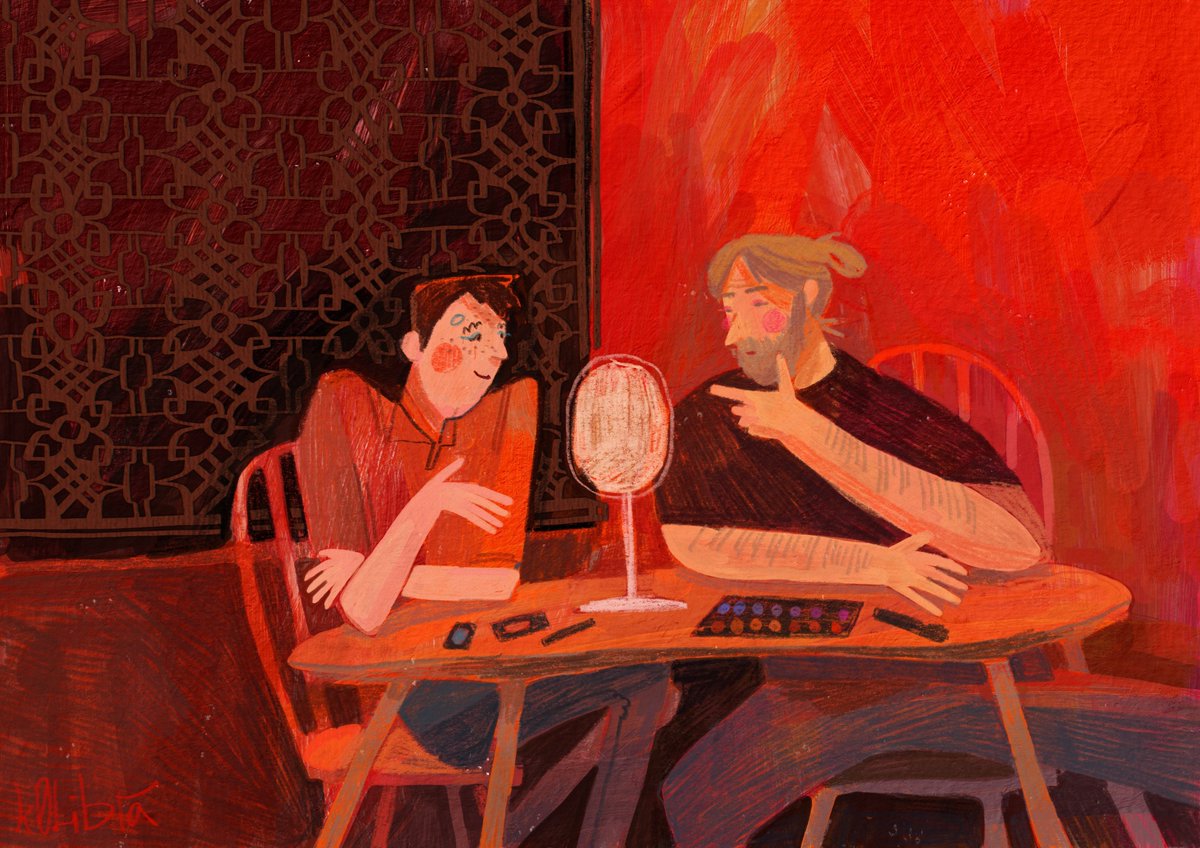 Blacked out and painted an illustration as a response to <a href="/epicqtefail/">epicqtefail</a> post on tumblr. Two buddy cops buddying and having a makeover? This is so unserious don't they have work to do or something. Embarrassing 

#dbh
#DetroitBecomeHuman