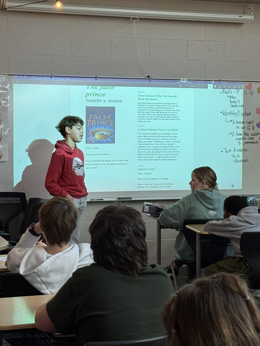 Started our Book Talk presentations this week! It’s been great for building our #tbr lists! #MCMSmustangs