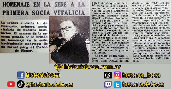 La primera socia vitalicia 