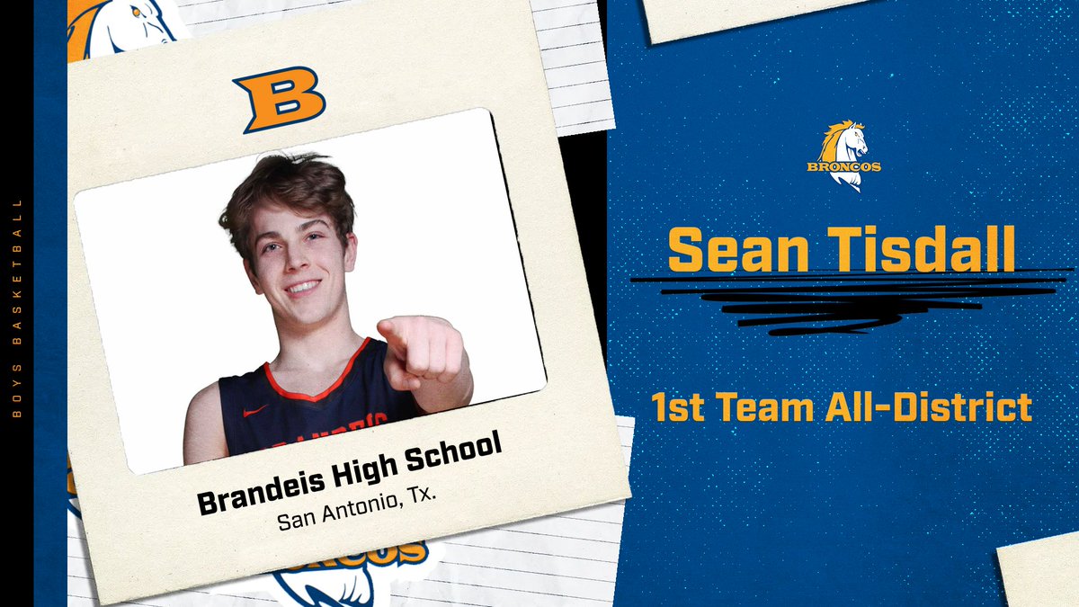 Brandeis Basketball (@brandeishoops) on Twitter photo Congratulations to <a href="/sean_tisdall/">Sean Tisdall</a> for being selected 1st Team All-District for 27-6A for the 2024-25 season! #BTheBrand Congratulations to <a href="/sean_tisdall/">Sean Tisdall</a> for being selected 1st Team All-District for 27-6A for the 2024-25 season! #BTheBrand