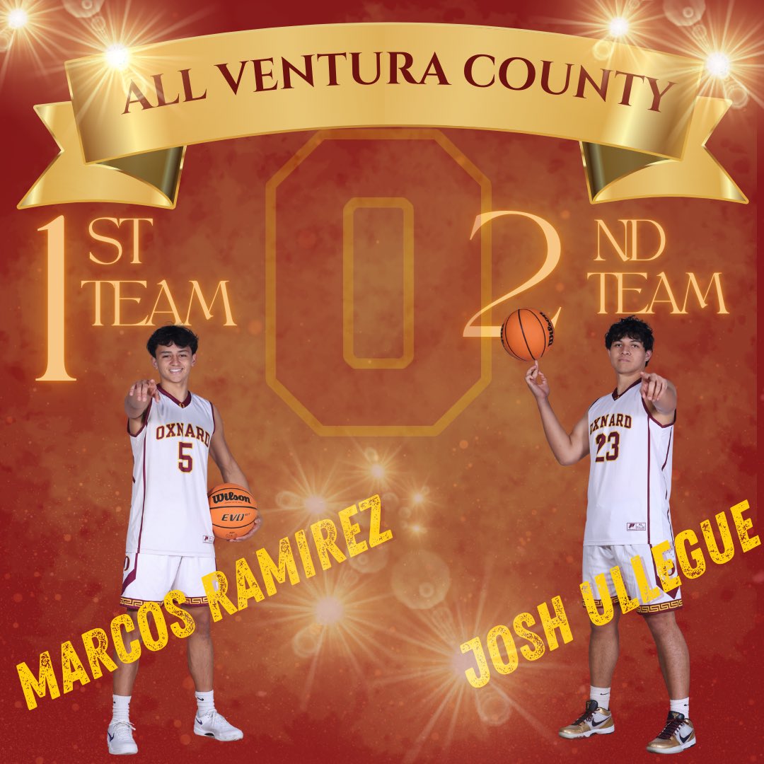 Oxnard HS Basketball (@oxnardbball) on Twitter photo Congratulations to <a href="/ramirez2marcos/">Marcos Ramiez</a> and <a href="/JoshuaUllegue/">Joshua Ullegue</a> for their 2024-25 All Ventura County recognition! Both are great young men with bright futures! <a href="/vcspreps/">VCS Preps</a> <a href="/VCSDominic/">Dominic Massimino</a> <a href="/pollonpreps/">Jack Pollon</a> <a href="/JacketPrincipal/">Ted Lawrence</a> <a href="/latsondheimer/">eric sondheimer</a> <a href="/TheGaragePod/">The Garage Podcast</a> <a href="/OxnardUnion/">OxnardUnion</a> Congratulations to <a href="/ramirez2marcos/">Marcos Ramiez</a> and <a href="/JoshuaUllegue/">Joshua Ullegue</a> for their 2024-25 All Ventura County recognition! Both are great young men with bright futures! <a href="/vcspreps/">VCS Preps</a> <a href="/VCSDominic/">Dominic Massimino</a> <a href="/pollonpreps/">Jack Pollon</a> <a href="/JacketPrincipal/">Ted Lawrence</a> <a href="/latsondheimer/">eric sondheimer</a> <a href="/TheGaragePod/">The Garage Podcast</a> <a href="/OxnardUnion/">OxnardUnion</a>