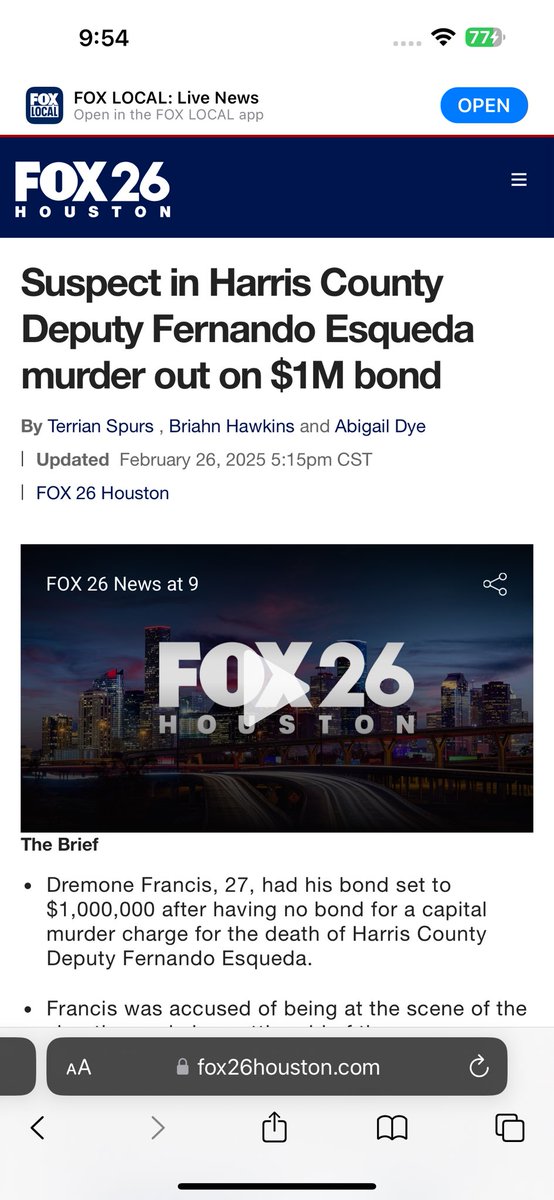 Brooketaylortv's tweet image. This same judge, Hilary Unger, who denied bond for a suspect accused of killing a deputy, has been connected to many cases I have covered for letting repeat offenders out on bond. The case that stands out the most involves a man charged with capital murder in 2021 after he…